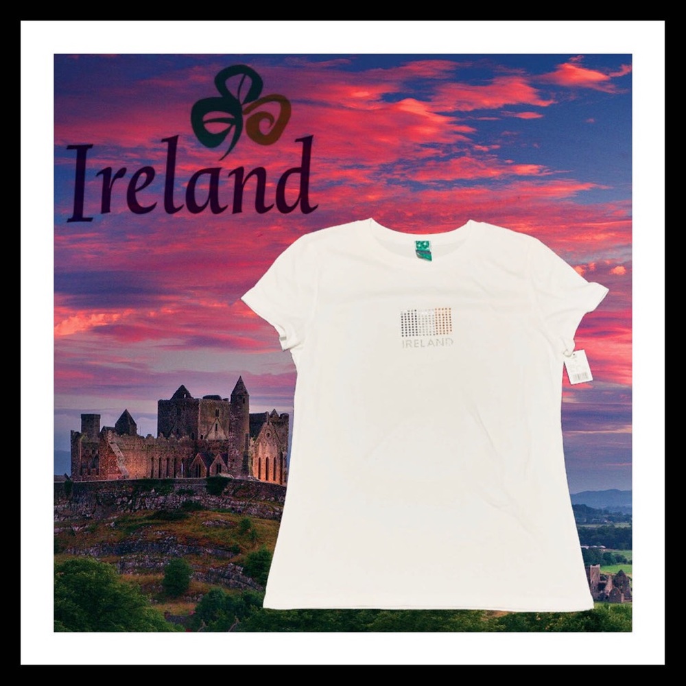 NEW Bling Irish Flag T-shirt